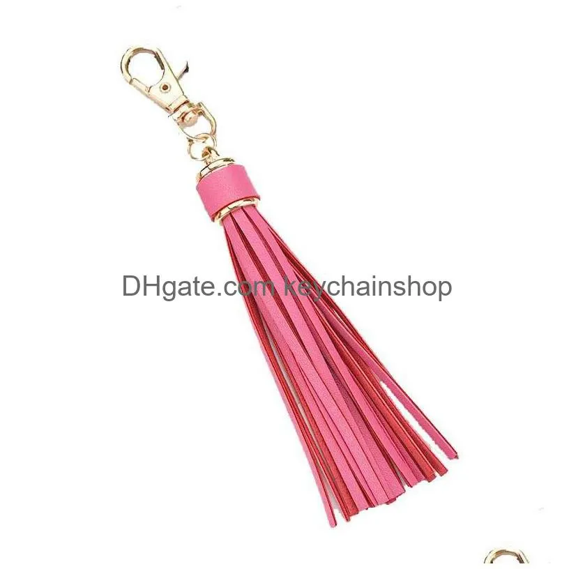 5 colors tassel keychain festive women personalized charm pendant mental key ring valentines day gift bulk lanyard jewelry