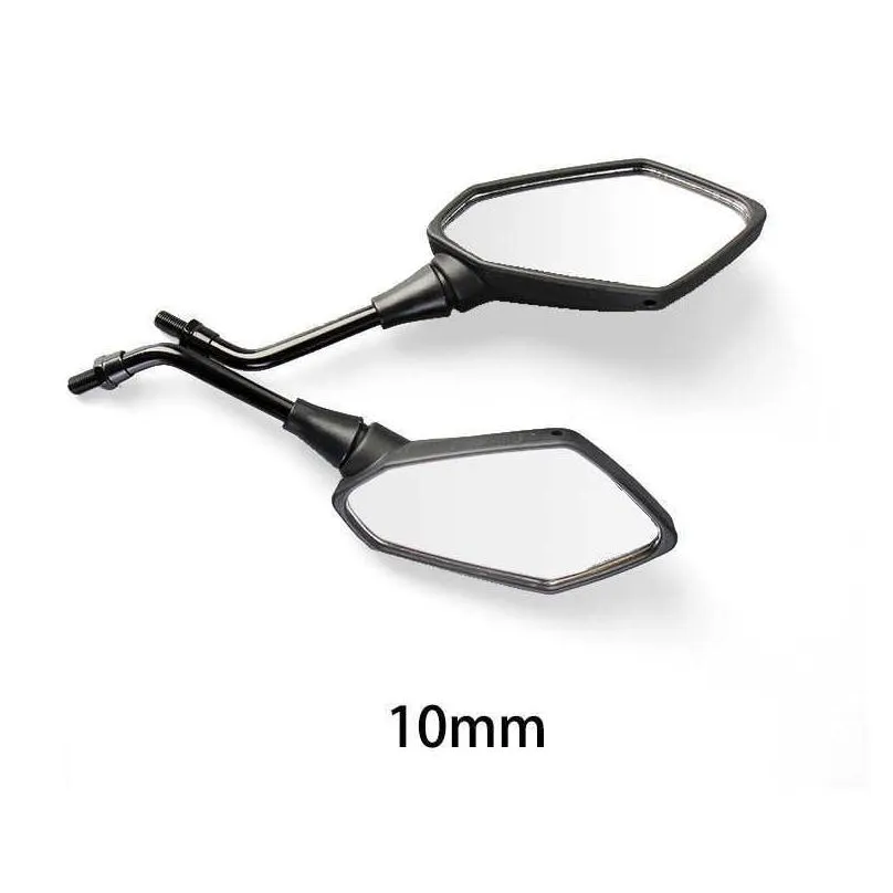 2pcs/pair motorcycle scooter motocross rearview s electrombile back side convex mirror 8/10mm carbon fiber 1214