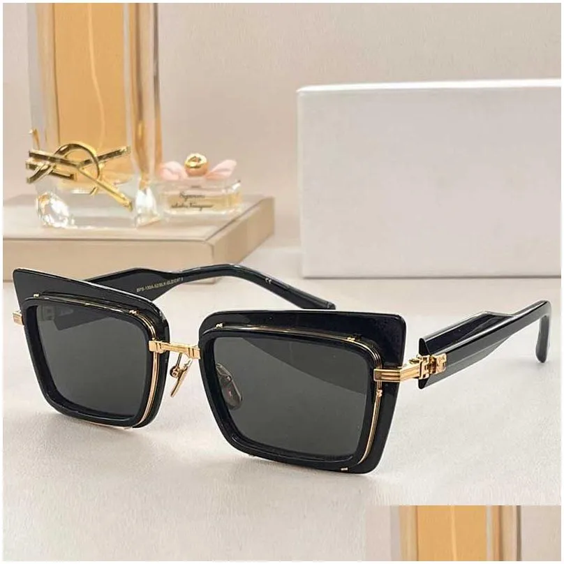 black sunglasses large square admirable glasses bps130 fashion brand avantgarde style mens and womens designer glasses band with box