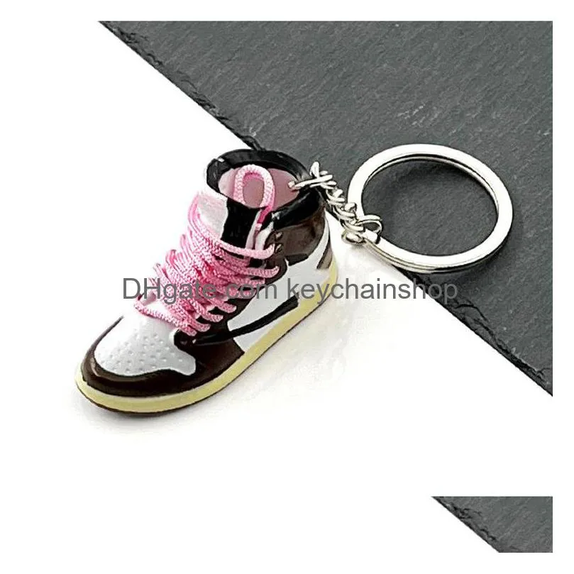 brand 3d sneaker key chain creative shoe model keychain student sports style pendant