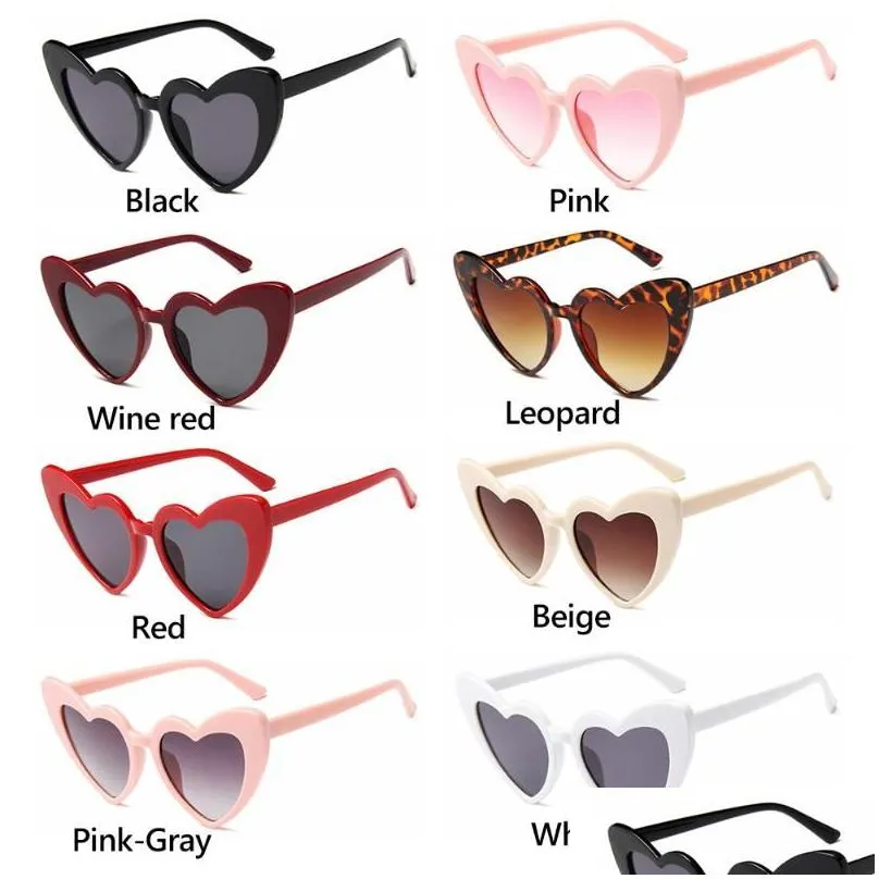 sunglasses heart shaped for women fashion love uv400 protection eyewearsunglasses