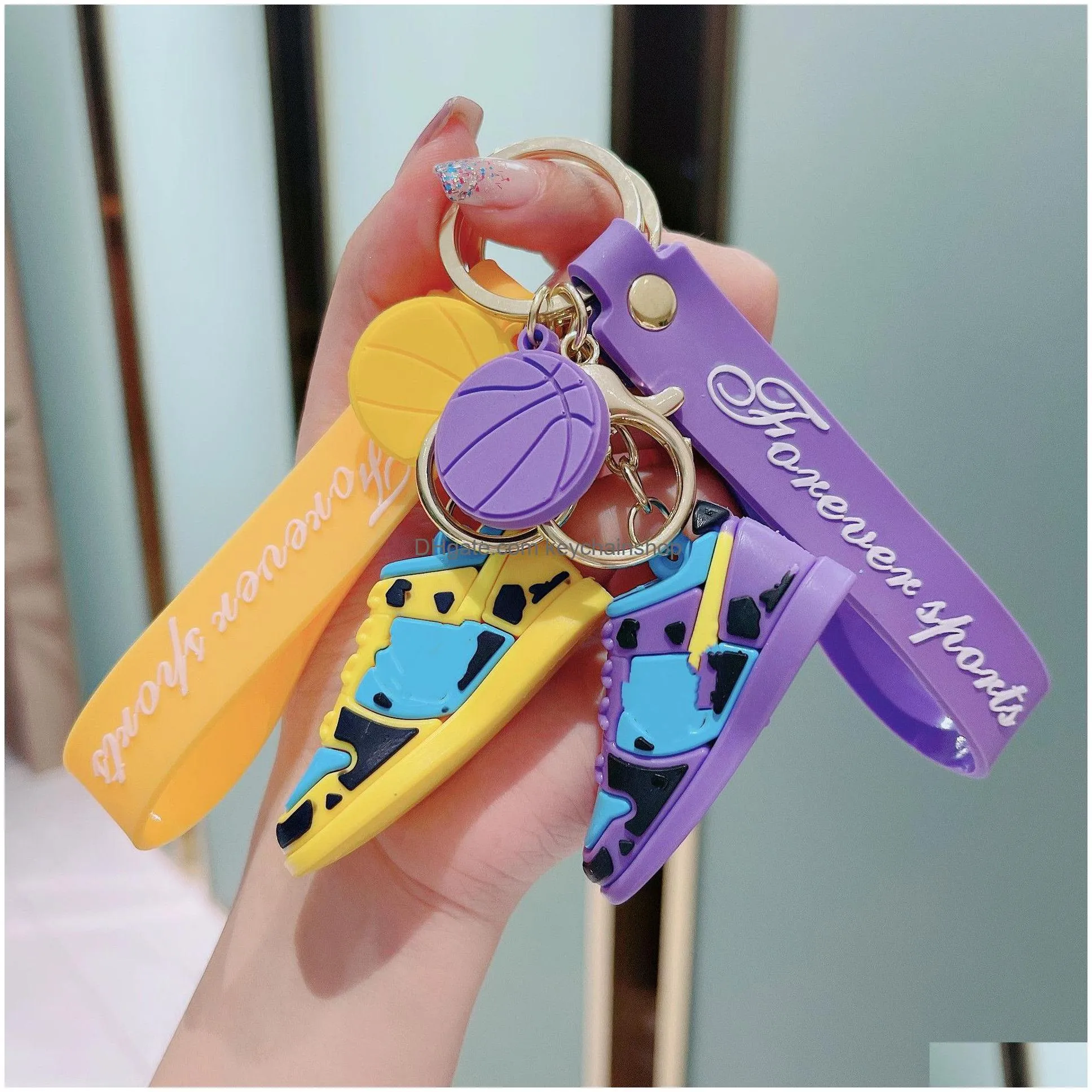 new mini 3d sneakers keychain birthday party gift woman men kids key ring gift luxury shoes keychains car handbag key chain