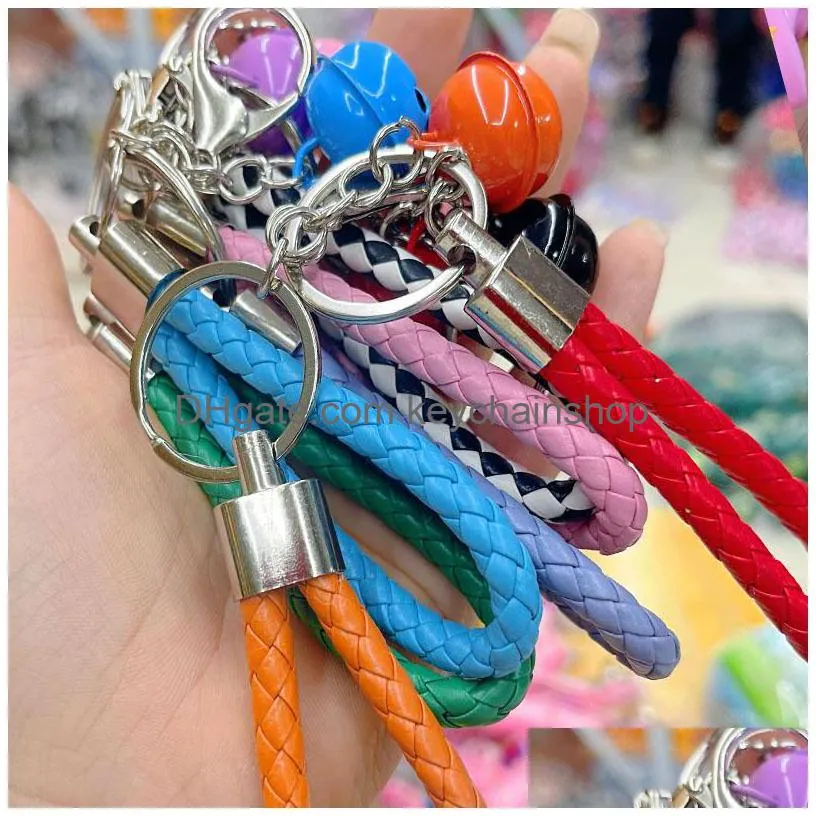 Creative Braided Rope Bell Chain Keychain Pendant Metal Ring Alarm For Small Gifts And Jewelry Drop Delivery DHWTQ From Keychainshop 0.66 DHgate.Com