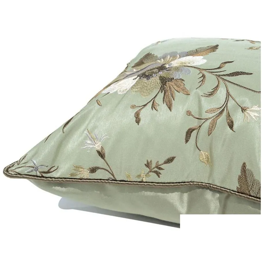 cushion/decorative pillow vintage pastoral flower green decorative throw pillow/almofadas case 30x50 45 50 american country cushion cover