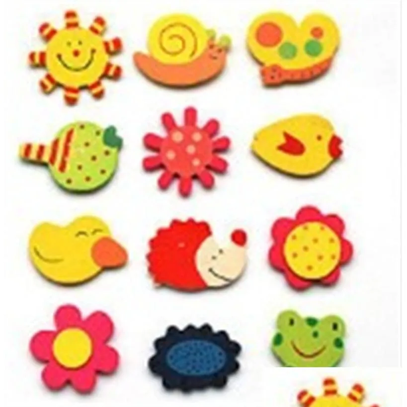 cartoon animal plant 35cm magnetic sticker wooden letter stickers magnetics poster sun phone decorative fridge board 0 1xs c2