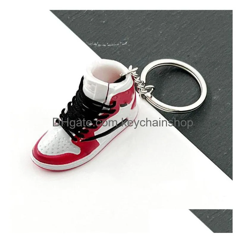 designer 3d basketball shoe keychain fashion sneaker football shoe keyring men women pendant key chain car handbag key holder