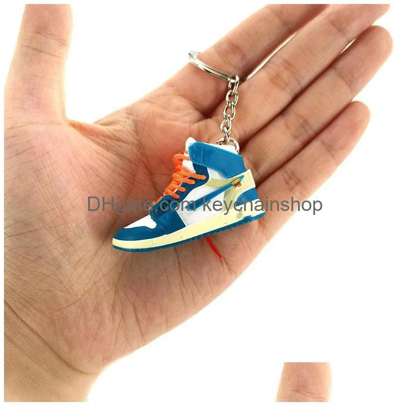 designer mini sneaker keychain 3d mini party basketball shoes key chain decorative pendant birthday gift