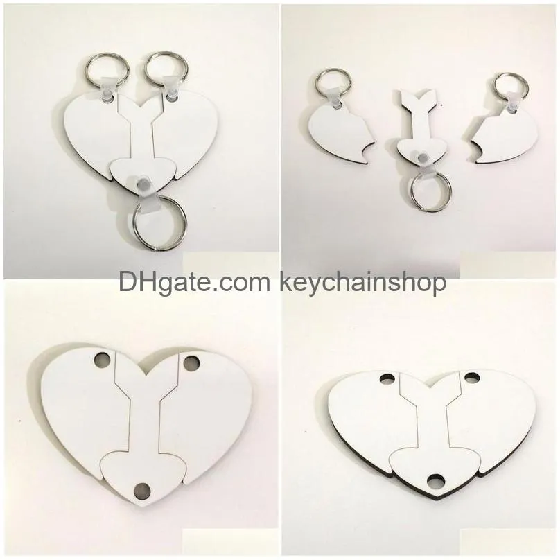 sublimation heart shaped key chain diy blanks keychain mdf board thermal transfer keychains