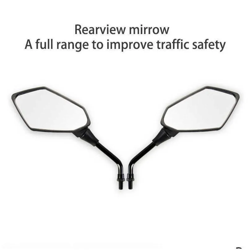 2pcs/pair motorcycle scooter motocross rearview s electrombile back side convex mirror 8/10mm carbon fiber 1214