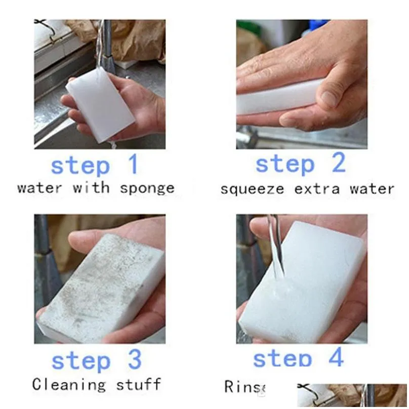 magic sponge eraser 100pcs/set household cleaning sponge kitchen office cleansing nano magic wipe sponge bathroom cleaning bh2250 tqq