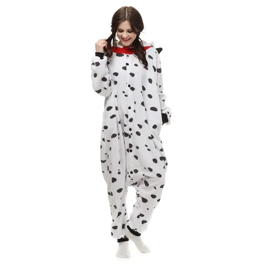 dalmatian dog women039s and men039s animal kigurumi polar fleece costume for halloween carnival year party welcome drop 4046043