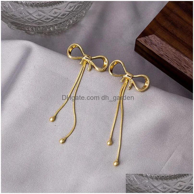 women long tassel dangle earrings korean sweet butterfly rhinestone earring elegant geometric hanging earring jewelry new