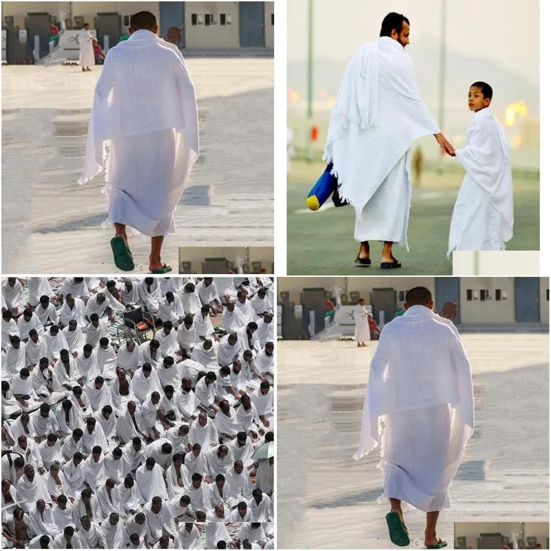 ethnic clothing arabia muslim hajj ihram umrah towel men prayer shawl pilgrimage hydrophilic islamic mecca turkish worship