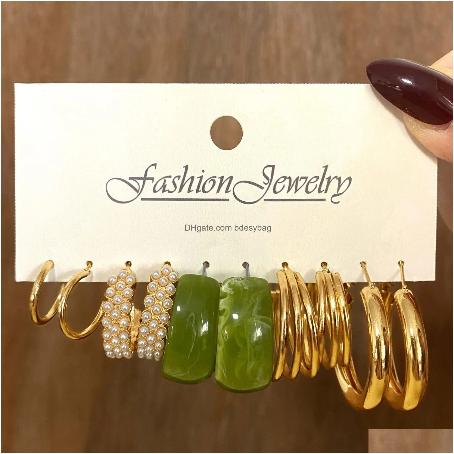 bohemian gold snake butterfly dangle earrings set for women pearl acrylic drop earring 2021 trend of jewelry