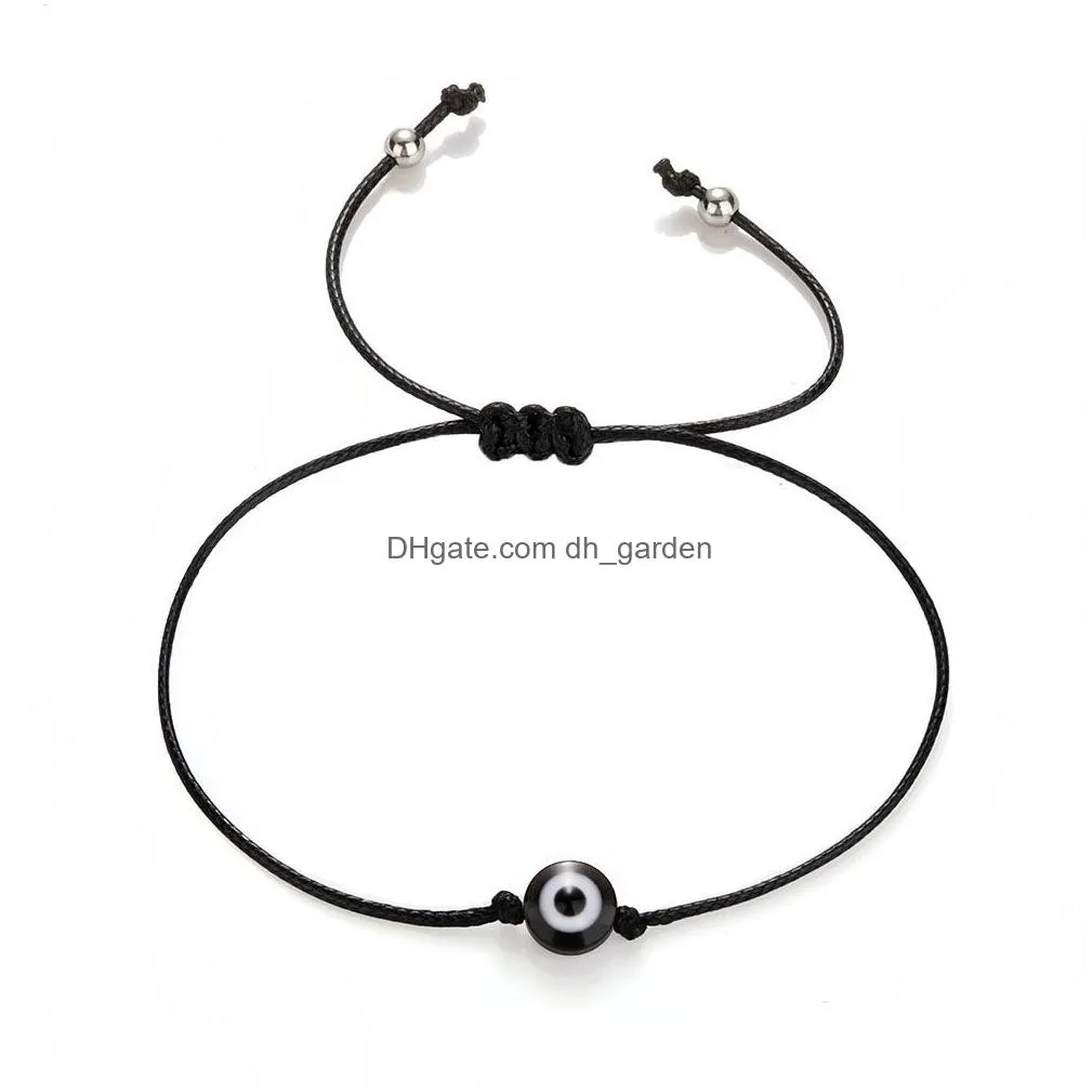 1pc evil turkish lucky blue eye bracelets for women handmade red braided rope chain charm bracelet female jewelry adjustable