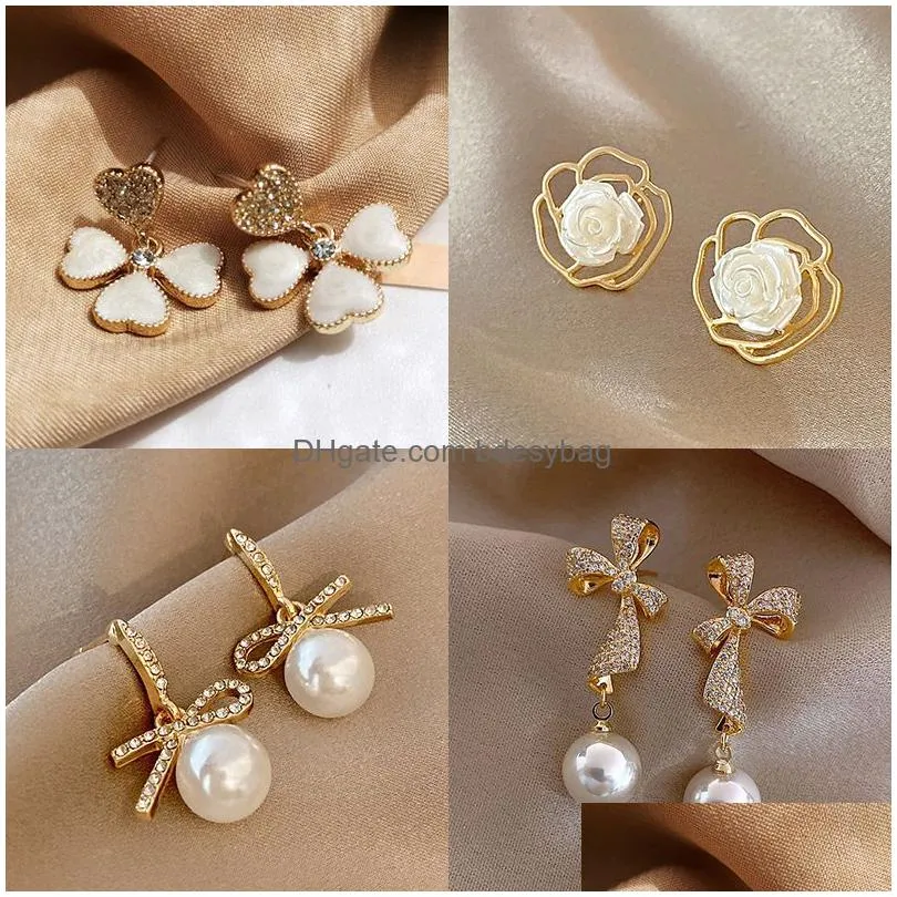 sweet heart stud earrings delicate gold color cute mini ear studs trendy ear nails for women girls wedding jewelry gift