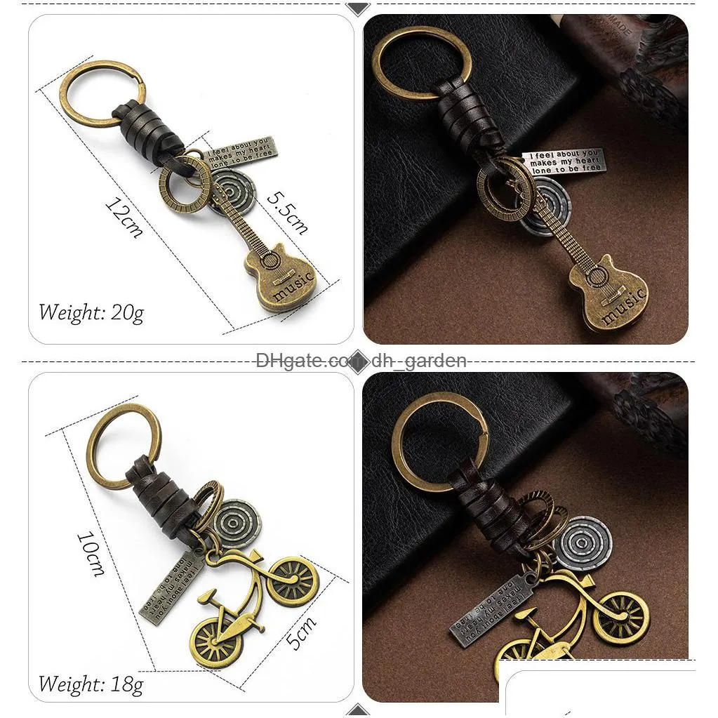 fashion car keychains lovers couple keychain bags music guitar elephant skateboard hat bicycle for key ring tags gifts