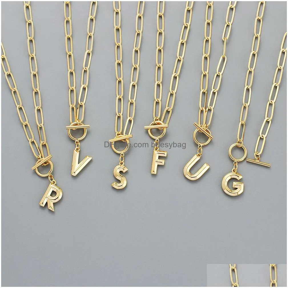 simple design 26 initial pendant necklaces for women gold silver color letter name choker necklace anniversary jewelry gift