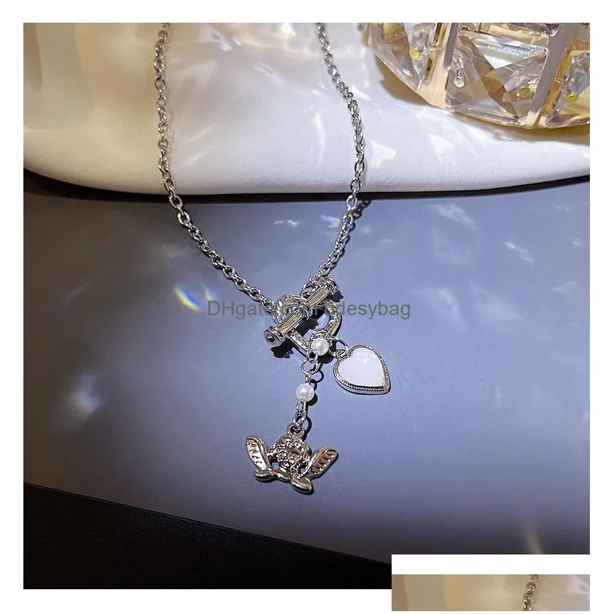 silver endless infinity love heart pendant bow knot pendants necklaces fashion jewelry