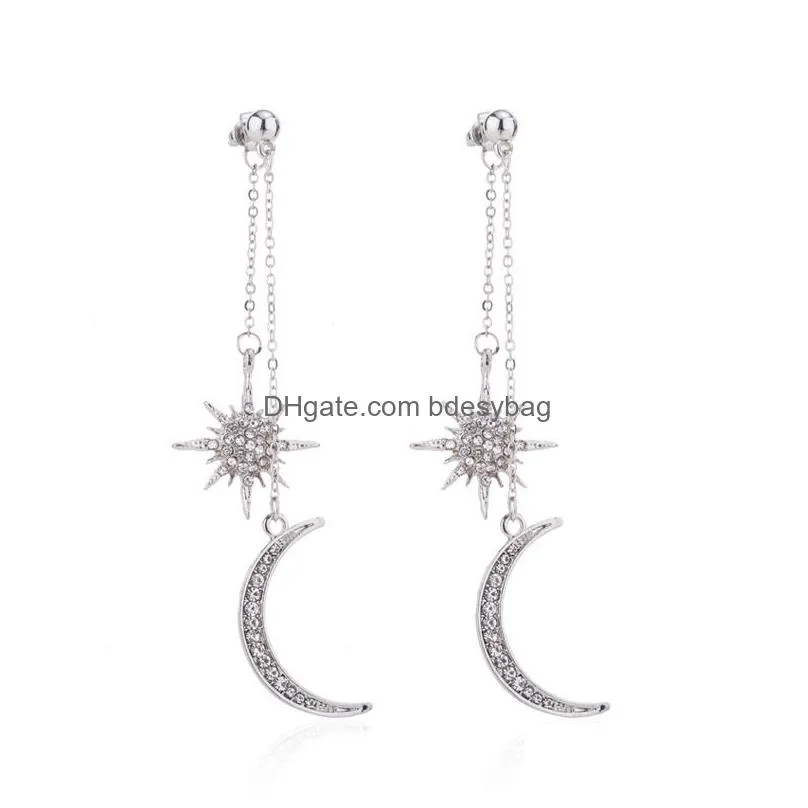 popular new fashion sun star moon dangle earrings female 2021 japan and south korea sweet temperament accessories