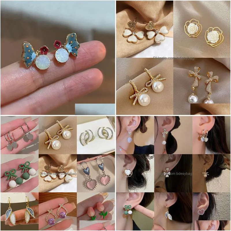 geometric earrings for women bohemian flower butterfly pendants female dangle earrings 2023 aretes de mujer