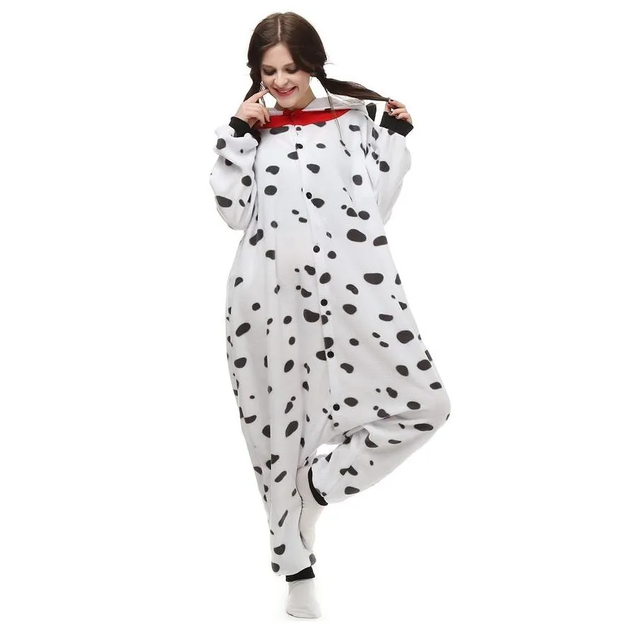 dalmatian dog women039s and men039s animal kigurumi polar fleece costume for halloween carnival year party welcome drop 4046043