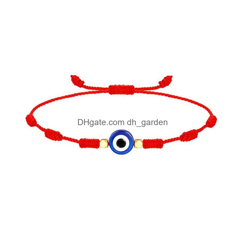 handmade braided rope woven strand adjustable bracelet evil blue eye bead friendship jewelry accessory gift for good sister lady girls