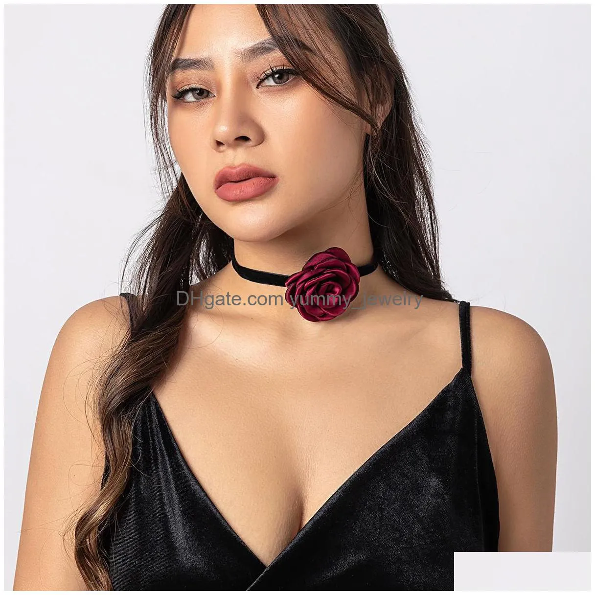 Vintage Floral Choker Necklace With Big Flower Design In Black Fabric  Victorian Style String Wrap Tie For Women Cute Y Boho Jewelry From  Yummy_jewelry, $3.86