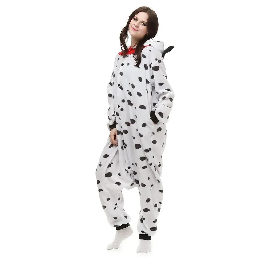 dalmatian dog women039s and men039s animal kigurumi polar fleece costume for halloween carnival year party welcome drop 4046043