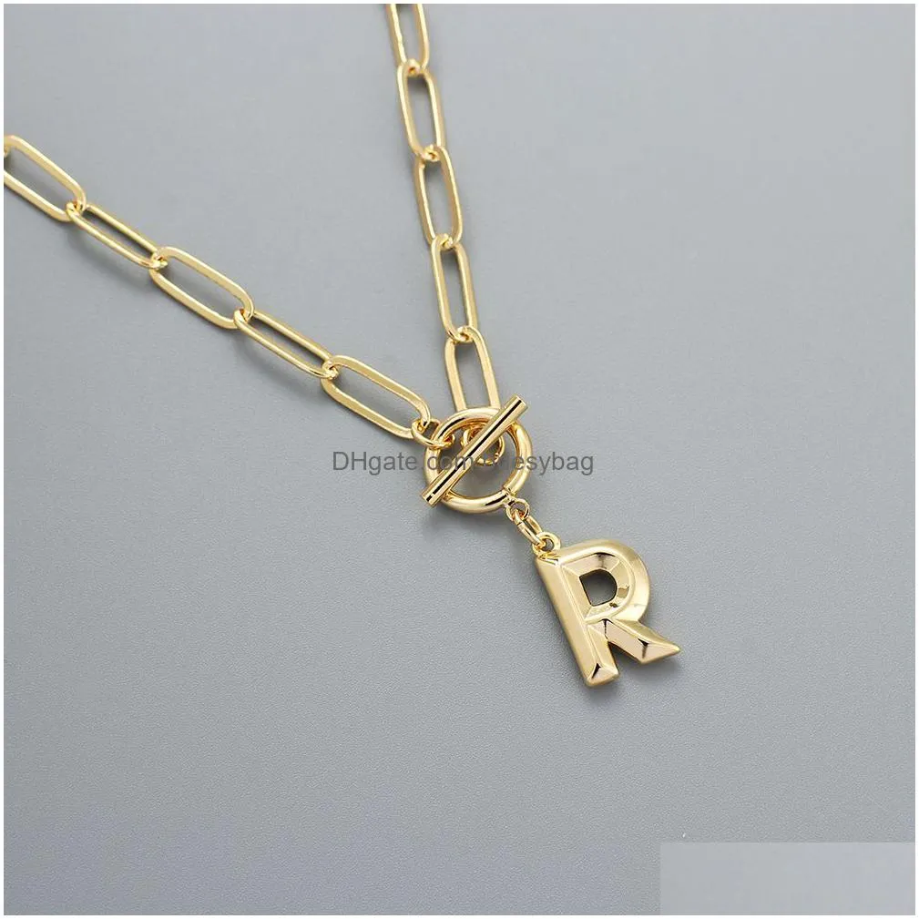 simple design 26 initial pendant necklaces for women gold silver color letter name choker necklace anniversary jewelry gift