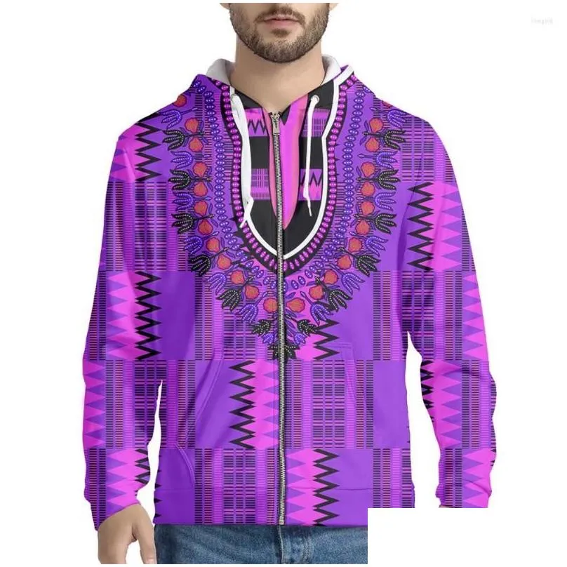 mens hoodies mens zip hoodie african kente printing soft breathable hooded sweatshirt for teenager autumn casual long sleeve pullover