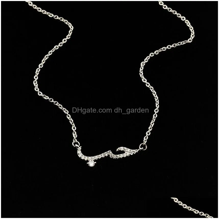fashion crystal zircon arab style bead pendant necklace for women dainty wedding jewelry rose gold on oval gifts