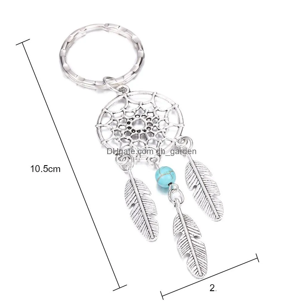 mini car keyring handmade dream catcher home decor keychain feather jewelry keyholder dreamcatcher pendant wall hanging