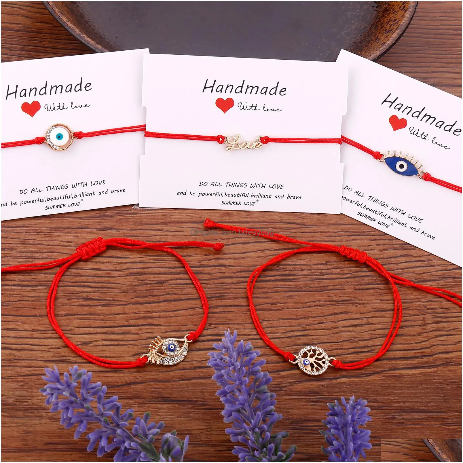 turkish lucky evil eye bracelets for women handmade braided rope lucky jewelry red bracelet female