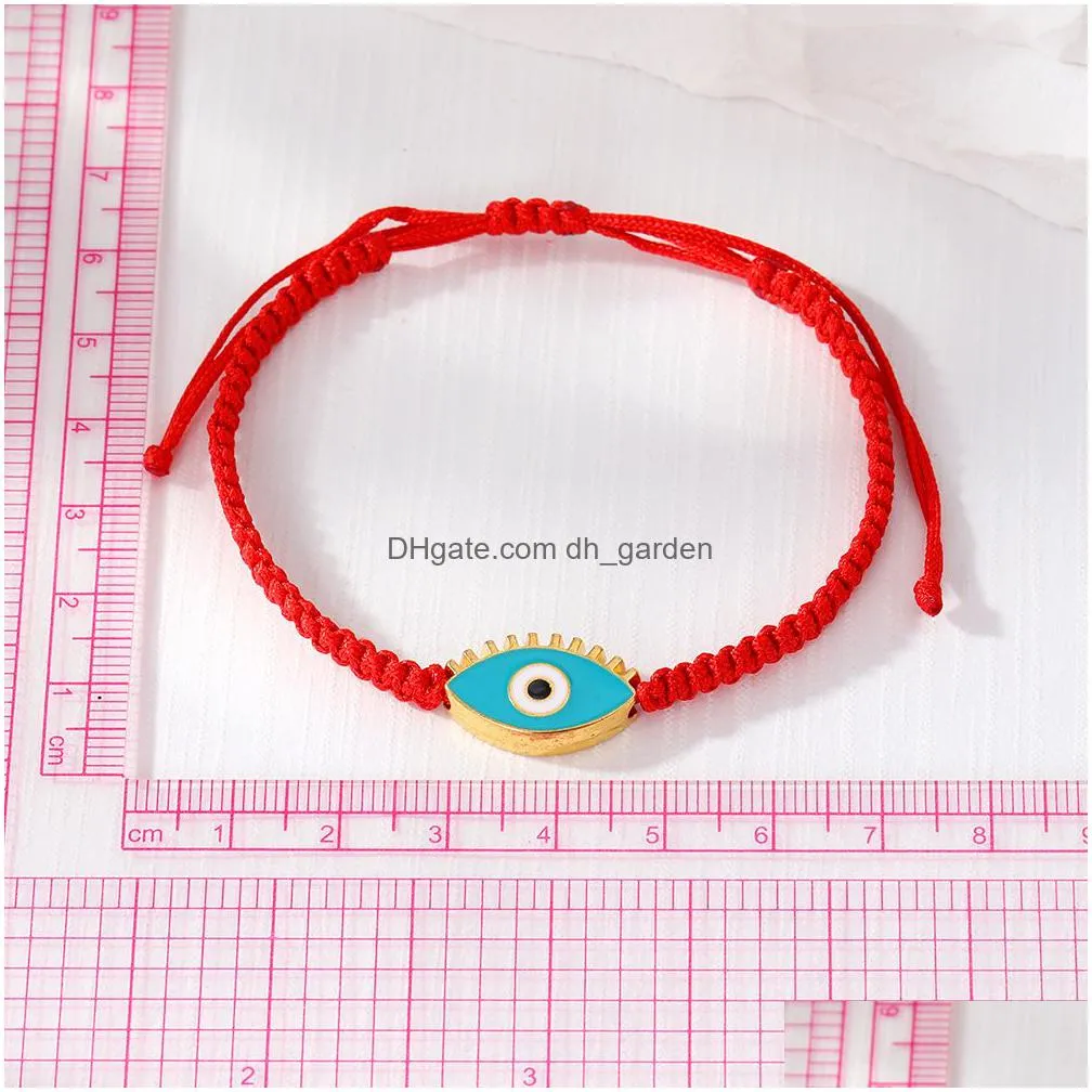 colored turkey evil eye eyelash bracelet women handmade red rope chain lucky eyes beads bracelets girl party jewelry gift couple