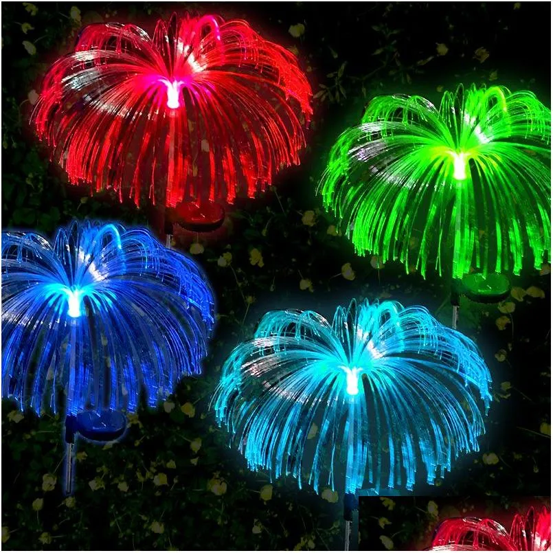 solar led jellyfish light lawn lamp outdoor waterproof landscape light for yard/pathway/garden/holiday decor atmosphere decorations