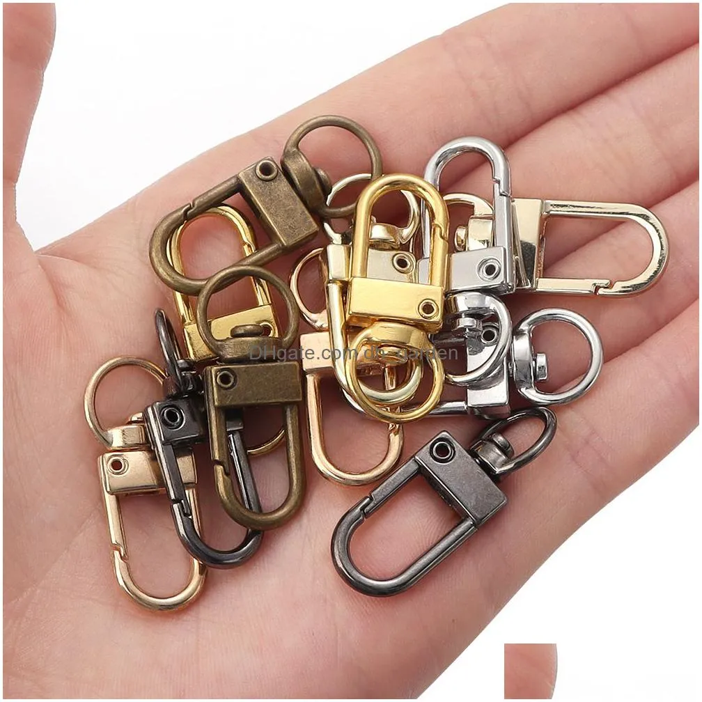 alloy spring key chain clothing bag case hardware dog buckle keychains size 32x12mm