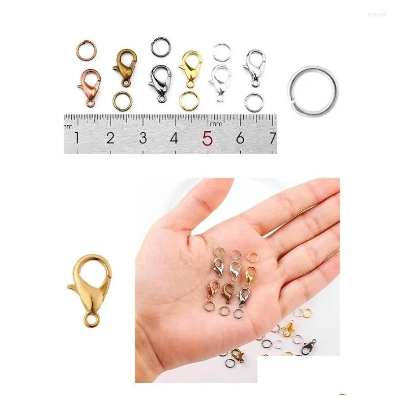keychains jewelry making chains 65.6 feet link 960 pieces jump rings 40 lobster clasps for diy