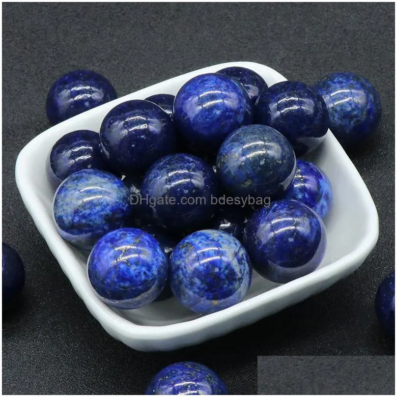 natural 8/10/16/18/20mm lapis lazuli nonporousball round loose gemstone crystal ball diy nonporous stone beads ball