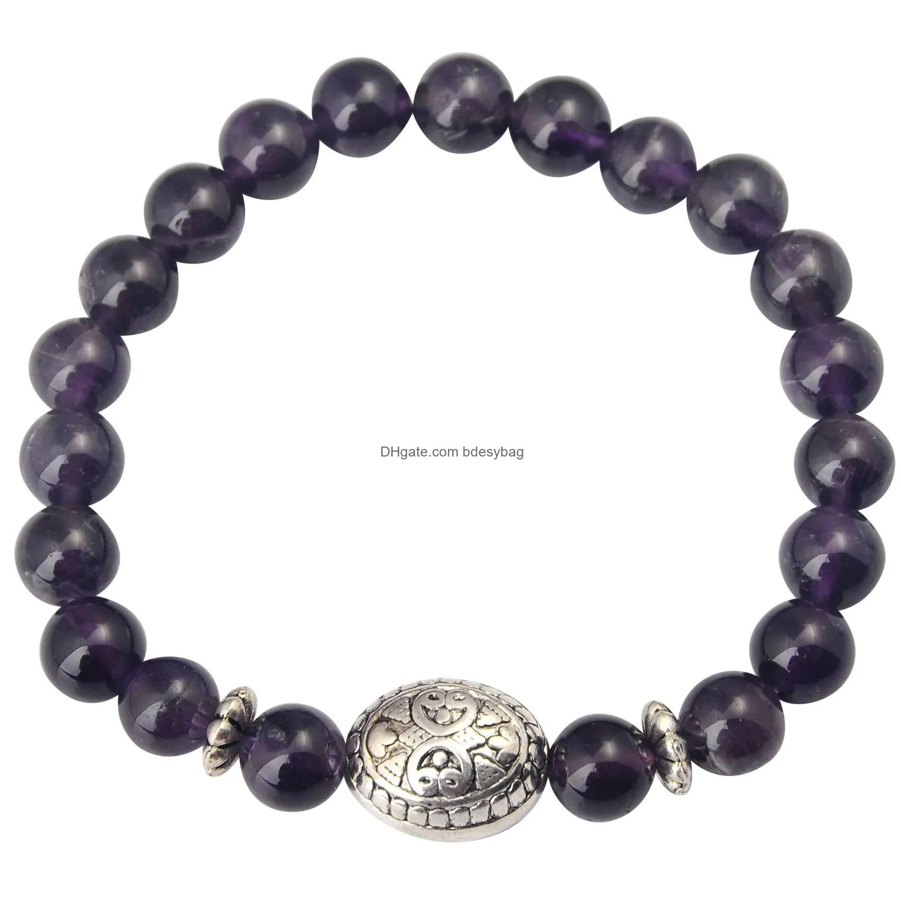 ladies 8mm lava rock aromatherapy  oil diffusion bracelet stretch natural stone yoga bead bracelet