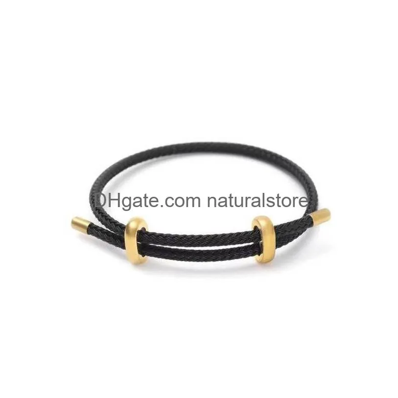 braided bracelet for men women stainless steel charm bracelets