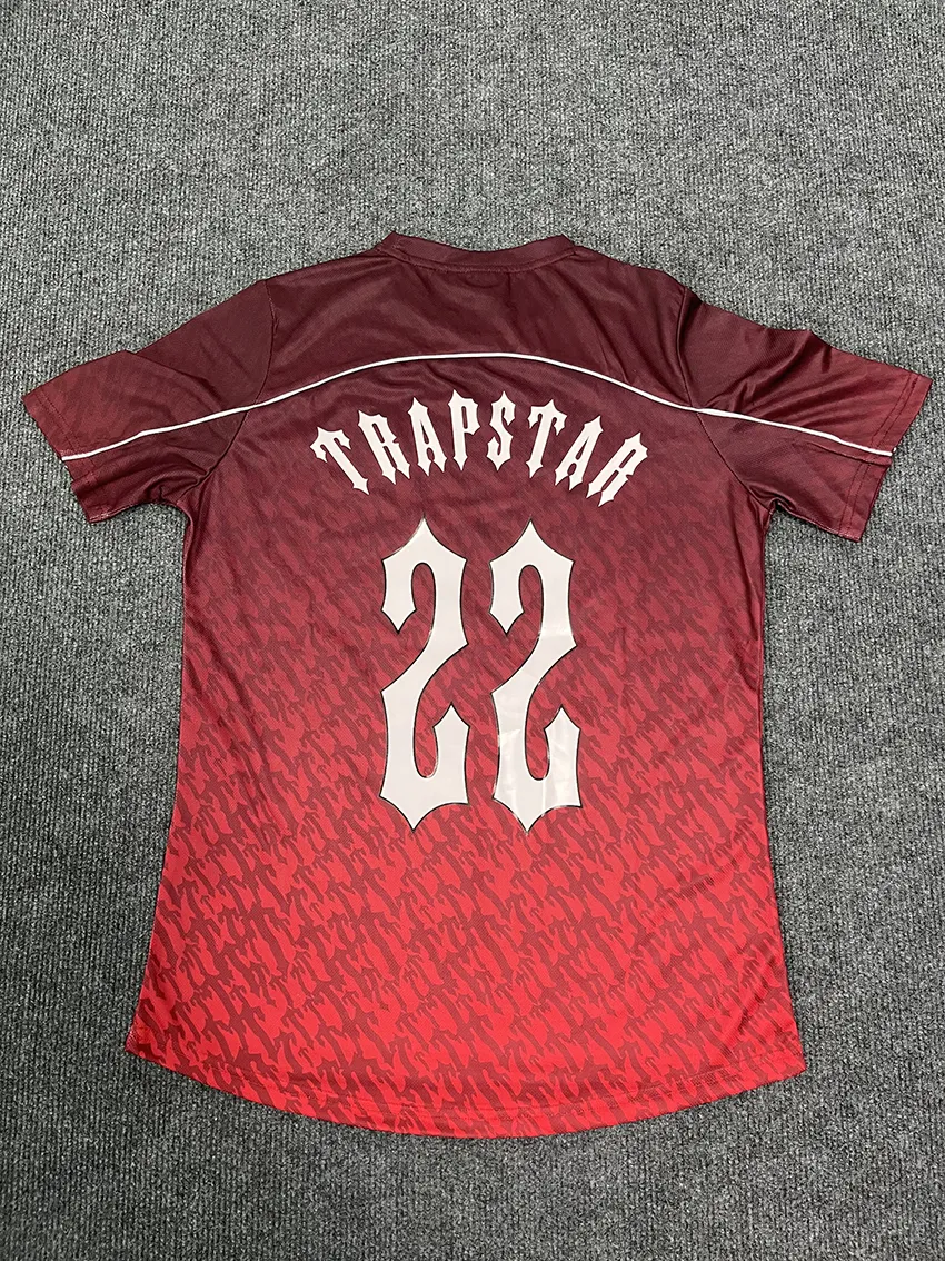 Men`s T-Shirts Trapstar Mesh Football Jersey Blue black red Men Sportswear T-shirt