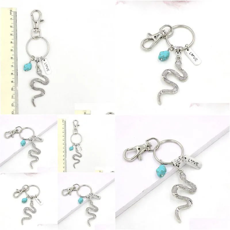 wholesale new zinc alloy big animal snake keychain keyrings love car key women bag accessories jewelry gifts