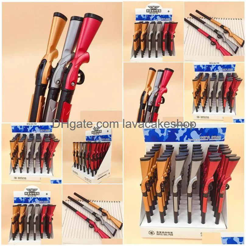 gel pens 36 pcs/lot rifle gun pen cute student office stationery school water ink toy black signature escolar