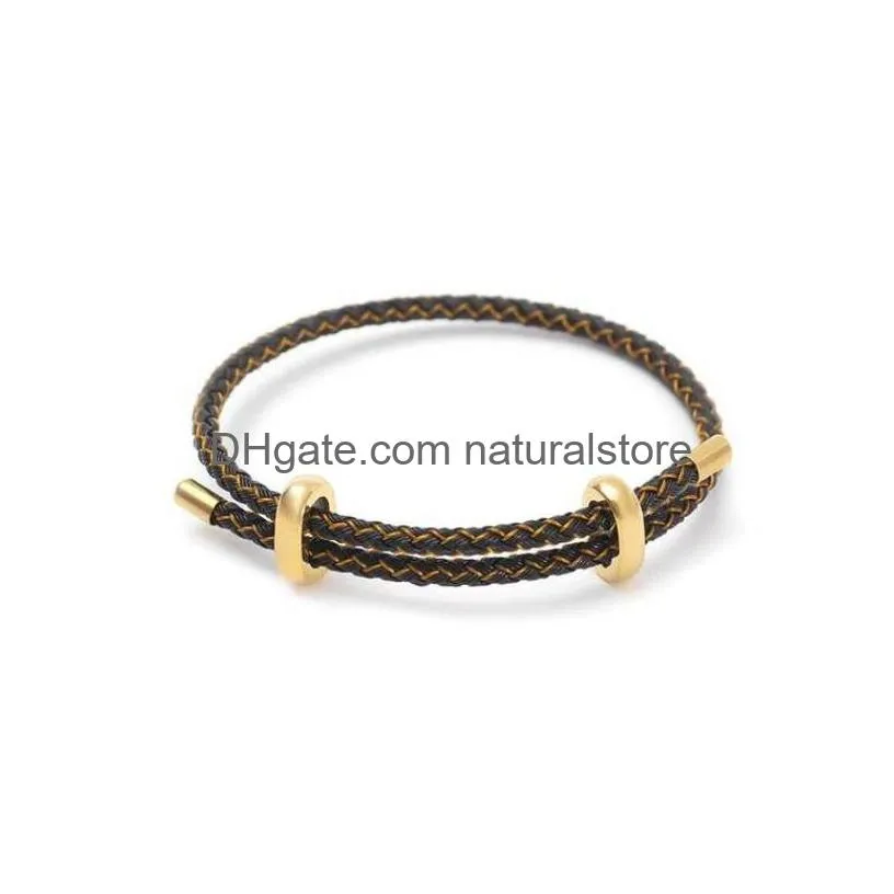 braided bracelet for men women stainless steel charm bracelets