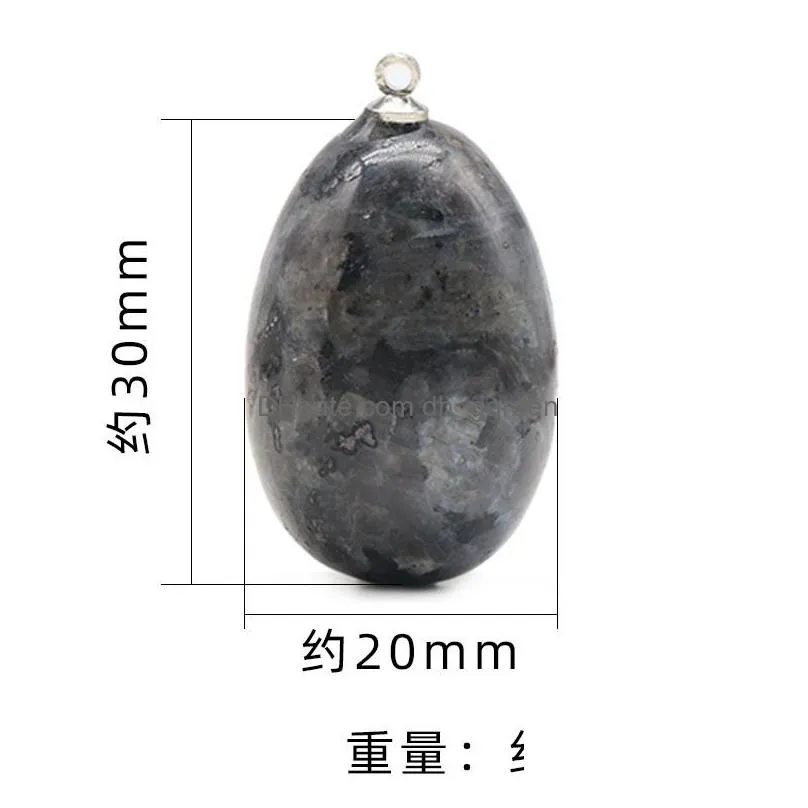 easter 20x30mm egg statue charms pendant carved decoration quartz healing crystal semiprecious stone charms jewelry making