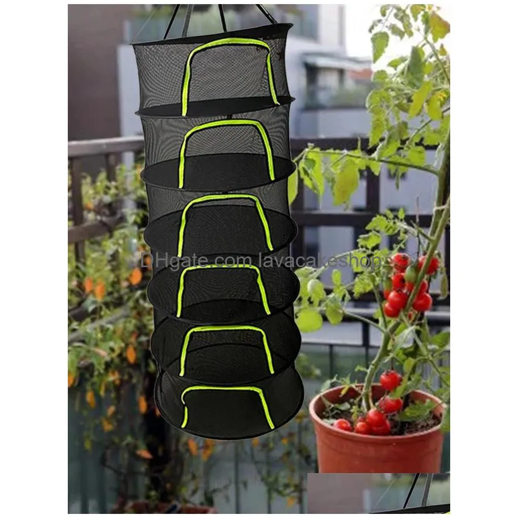 hangers racks layers drying net hanging foldable zip for plants fruits folding fabric nets bag mesh flowers big sale