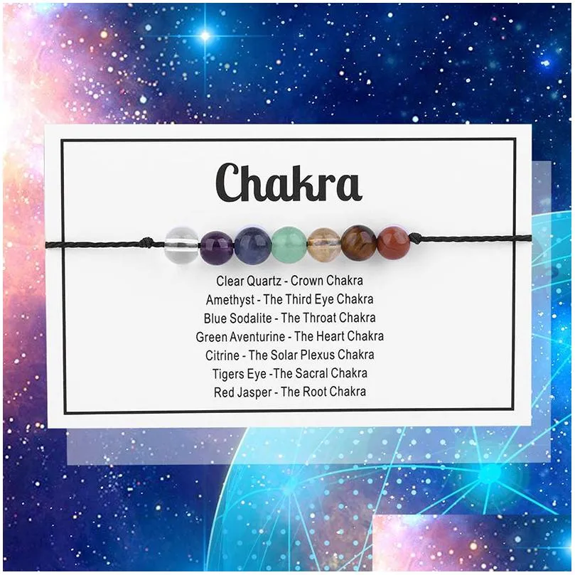 handmade 7 chakra beaded bracelet strands mens womens colorful mixed stone healing chakra mala bead bracelets