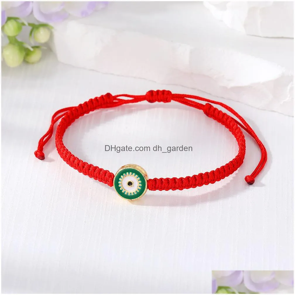 evil eye eyelash bracelet women handmade woven red rope chain lucky eyes beads strap bracelets girl party jewelry gift couple