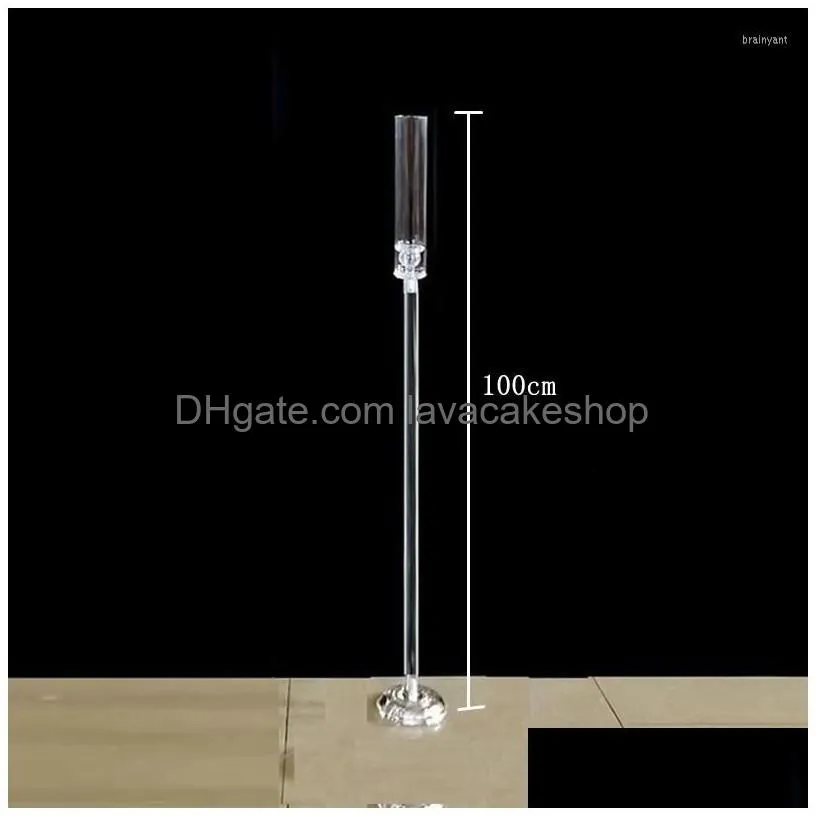 candle holders 10pcs wedding decoration centerpiece candelabra clear holder acrylic crystal candlesticks for party event road lead